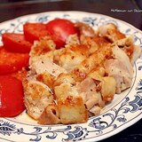 塩鶏と焼きトマト